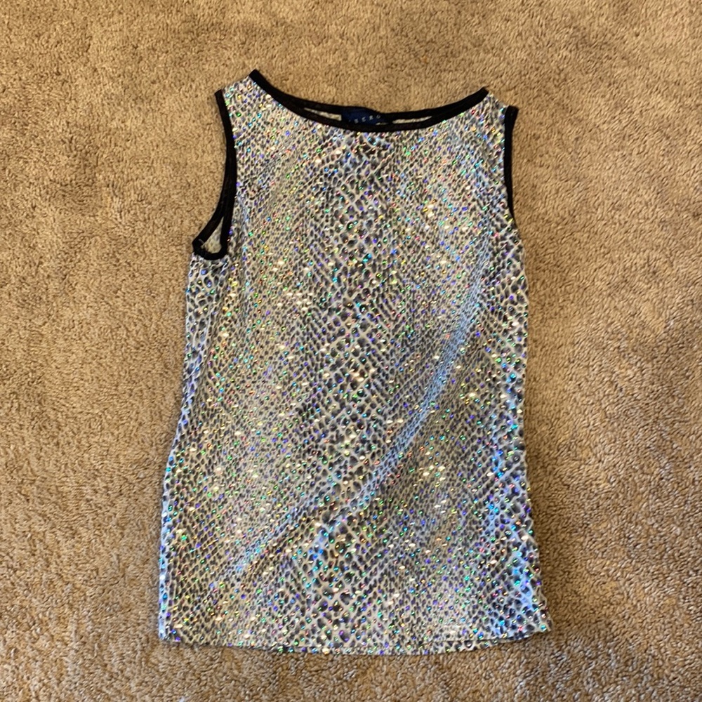Juniors Small Sequined Tank Top